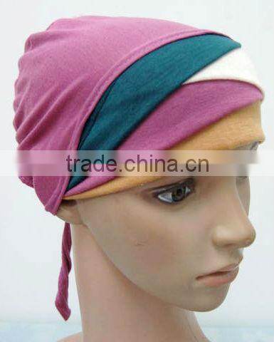U088 Newest design colorful crossover islamic inner cap muslim underscarf