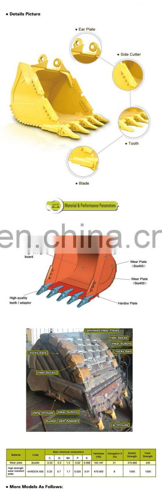 excavator ZX130K bucket ZX110-2 digging bucket ZX200 Rock Bucket