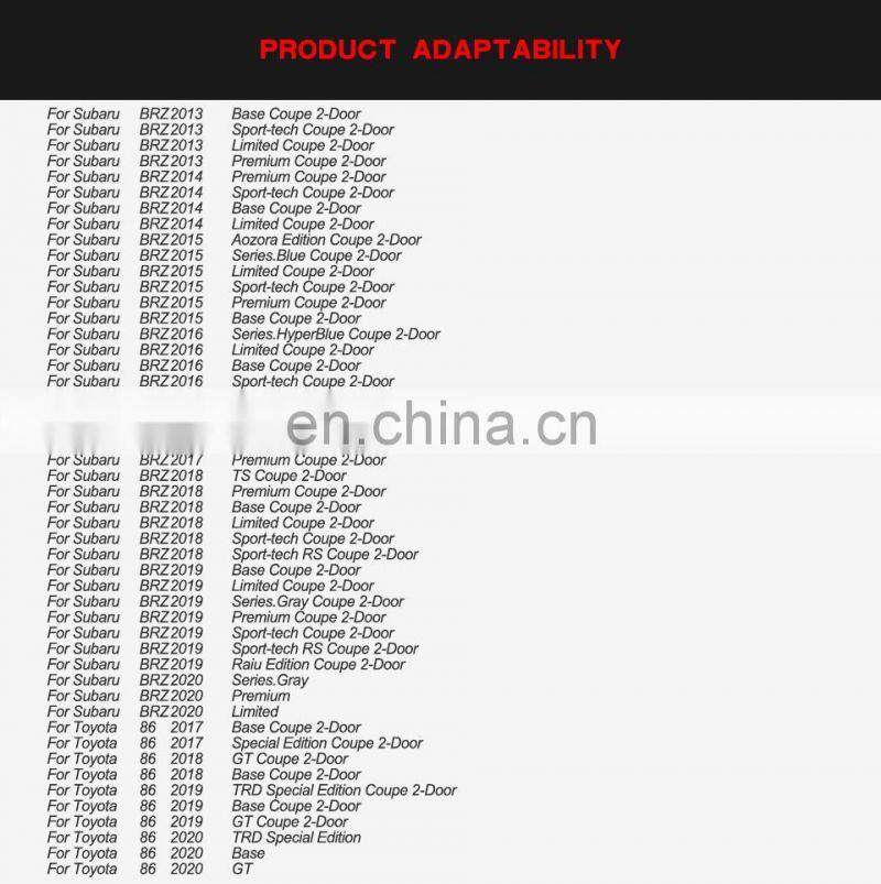 Carbon Fiber Side Skirts Bumper for Subaru BRZ for Toyota GT86 2013-2020