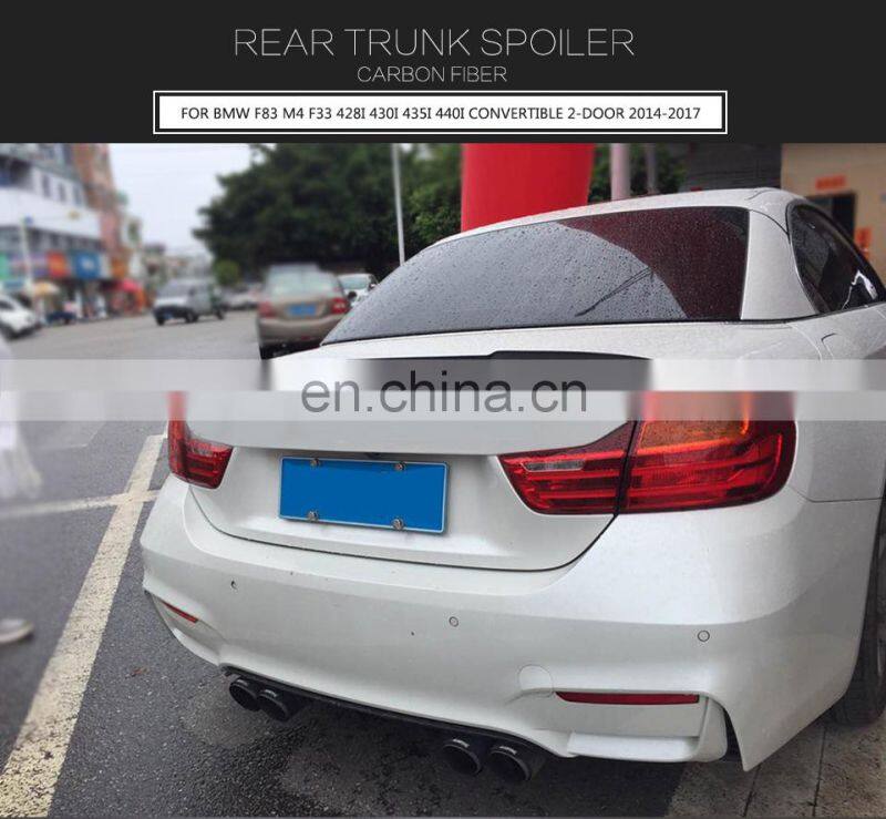 F33 Carbon Fiber Rear Trunk Spoiler for BMW F83 M4 428i 430i 435i 440i Convertible 14-18