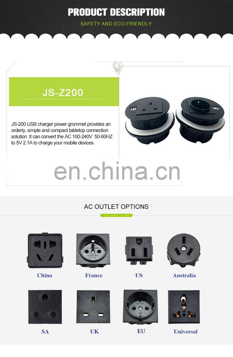 110v Office Desk Power Usb Electrical Outlet grommet socket