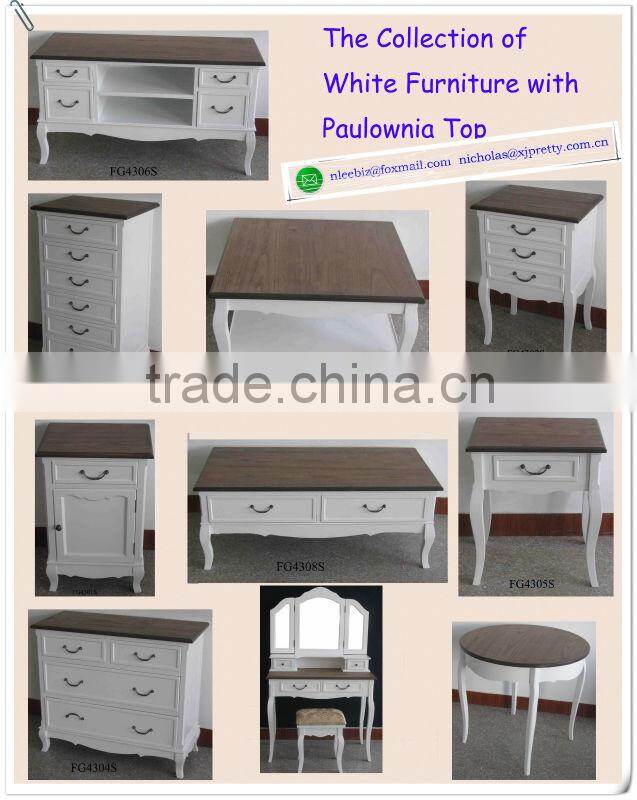 white painted wooden framed mirror / decorative mirror / wooden MDF wall mirror