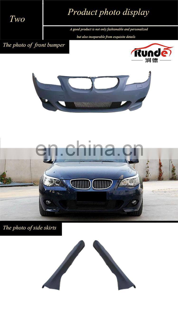 Runde High Quality MT Style PP material BODY KIT For 2003-2010 BMW 5 Series E60 Auto Car Wide Body kit Upgrade