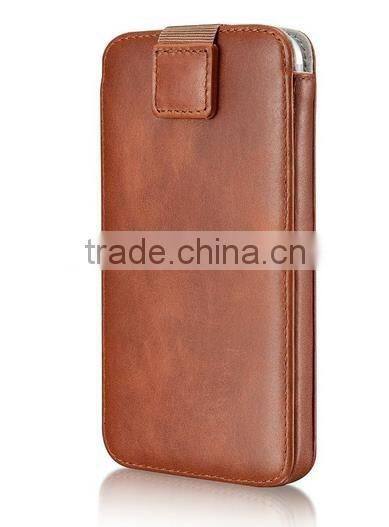 cow leather mobile phone case card holder bag phone holder for iphone 6/6s