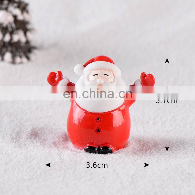 Christmas Resin Elk Santa Claus Ornaments Merry Christmas Decoration For Home Figurines Miniatures 2023 New Year Xmas Box Decor