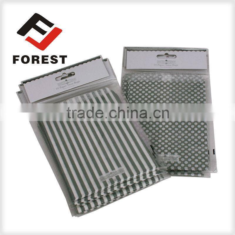 Striped paper bags printing and paper storage bags