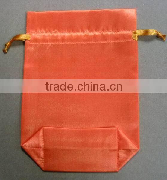 Red organza bag with drawsting and 1C printing for gift package