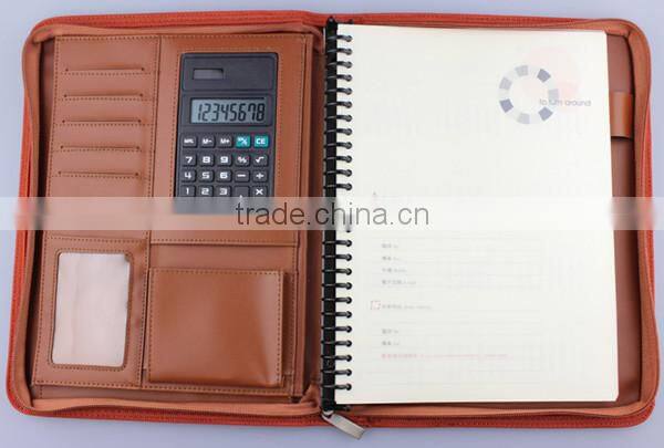 b5 size business portfolio,logo customized