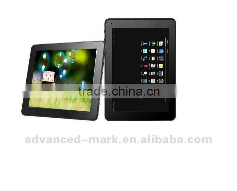 9.7'' IPS, Android 4.0 , 1G DDR III , 16GB Flash , 1024 x 768 , ALLWINNER A10: ARM Cortex-A8 + HD video codec Tablet PC