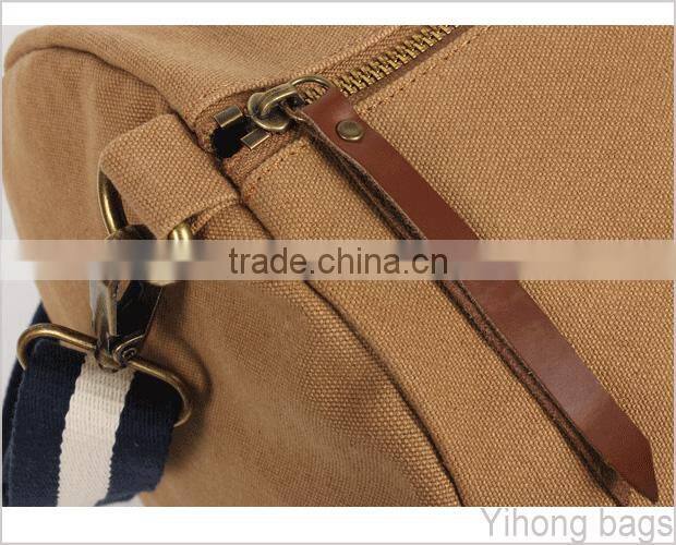 simple canvas leather duffle bag