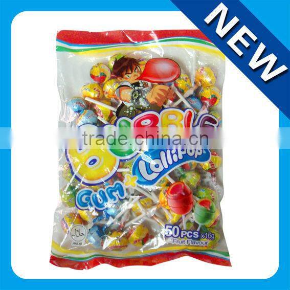 16G Fruity Bubble Gum Lollipop