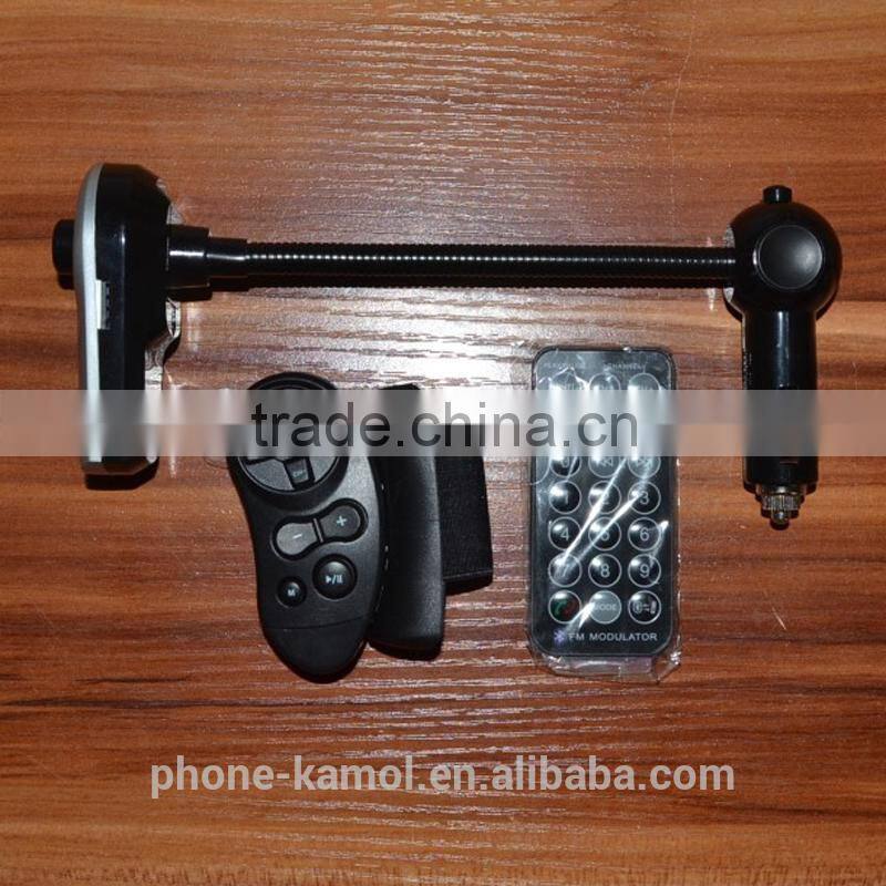 shenzhen popular model M398 steering wheel bluetooth fm transmitter car kit