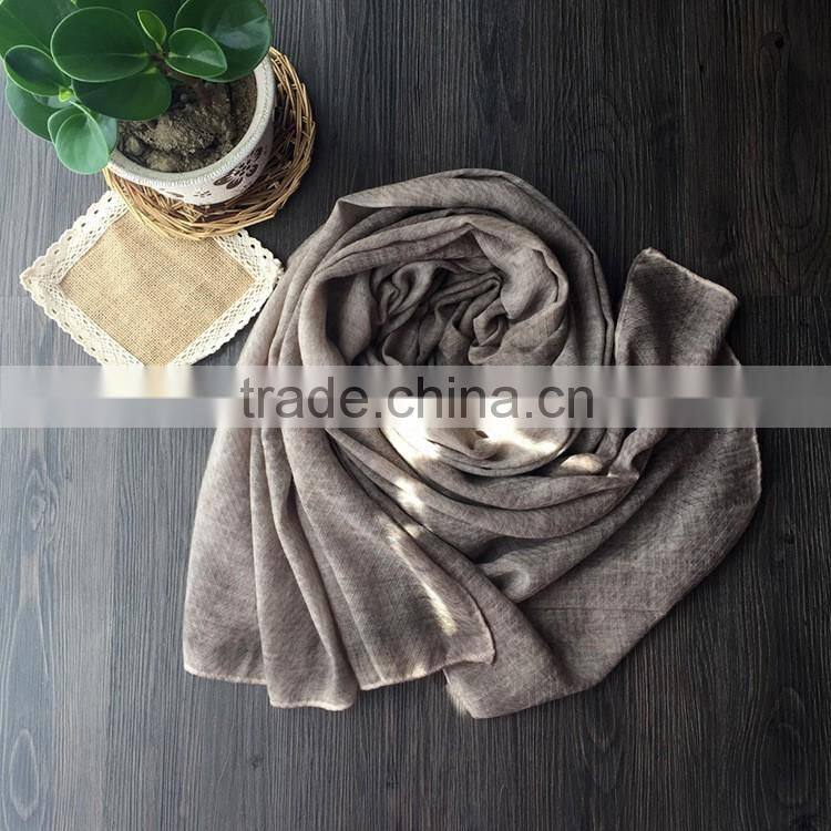 100CMX210CM Large Long Plain Cotton Linen Muslim Women Hijab Shawl