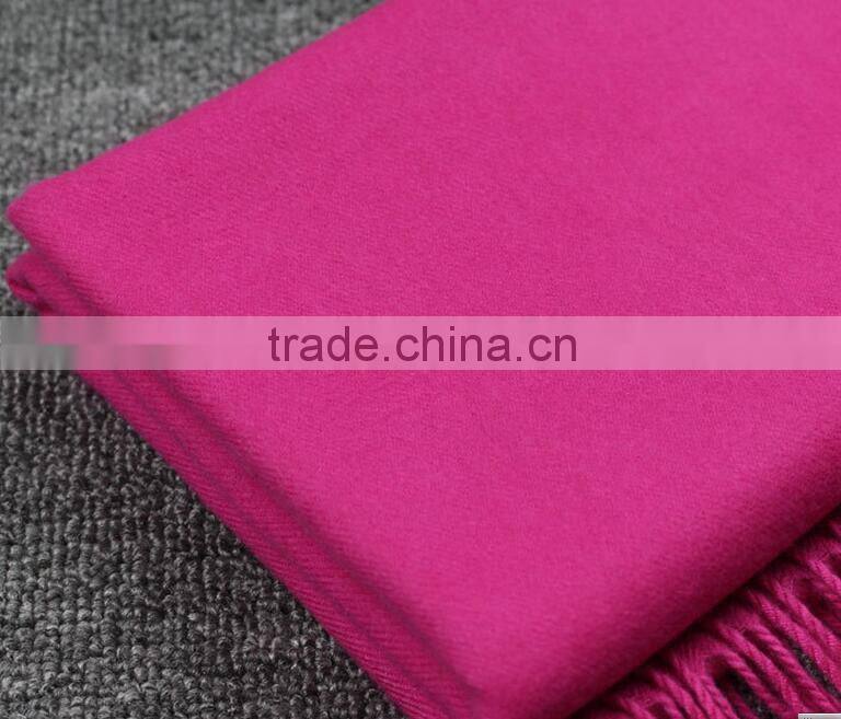 Best Selling Winer Warm Woman Fashion Tassel Plush Plain Cashmere Pashmina
