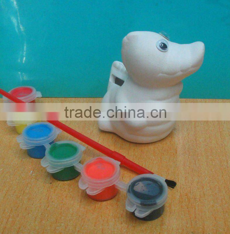 Kids diy ceramic dolomite car paint color with brush