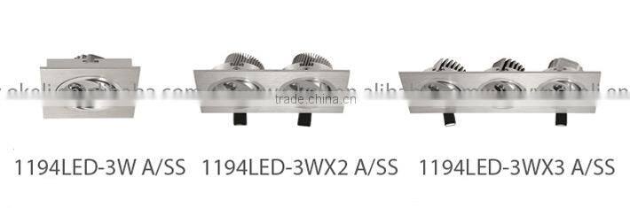 Bright CREE LED Recessed Ceiling lamp / corner lamp aluminum body