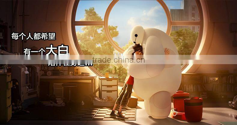 Glow in the dark Baymax characeter mascot football baymax keychain PVC