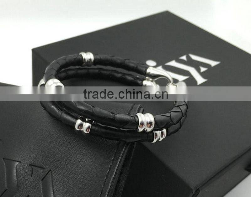 2016 HOT SALE Customized Black Jewelry Box Luxury Gift Box set with PU Pounch bag