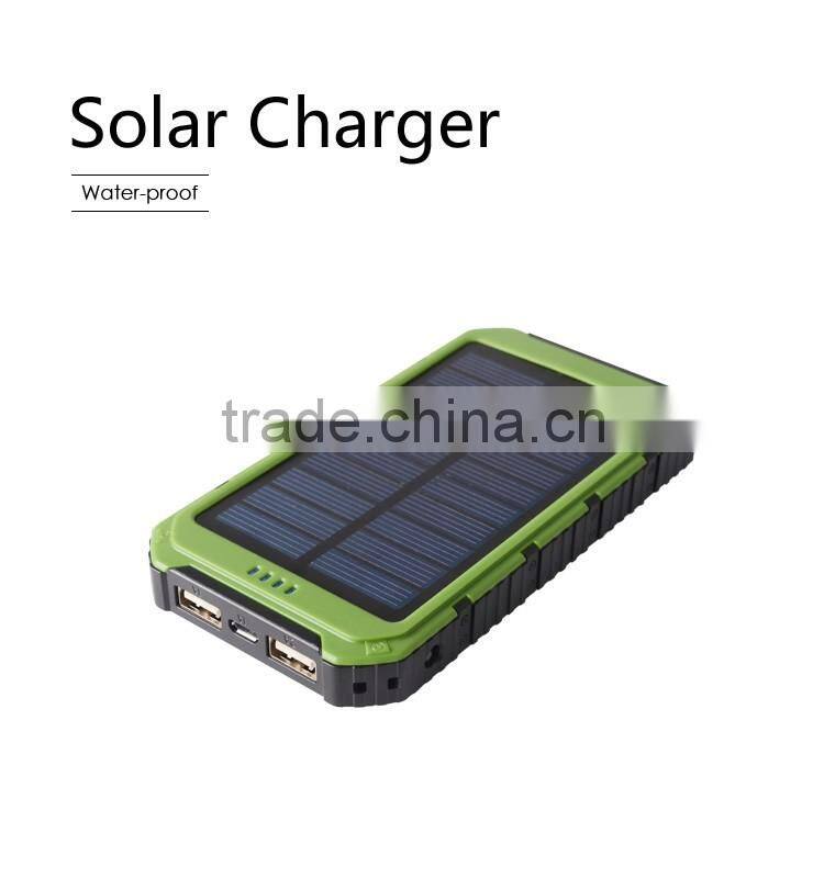 10000mAh Solar Panel Power Bank Mobile Power Bank with Dual USB