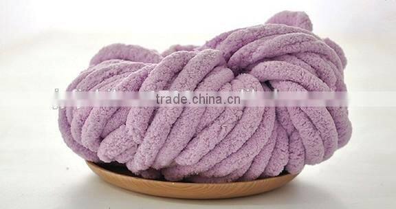 100%polyester/wool/acrylic big loop thick fancy roving yarn for knitting caps/scarves