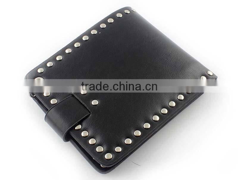 Men's skull biker studded leather unique wallet chains with a jeans long key chain