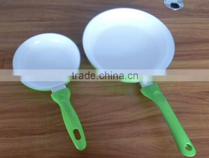 As seen on TV colorful Induction cooker use non-stick white ceramic fry pan