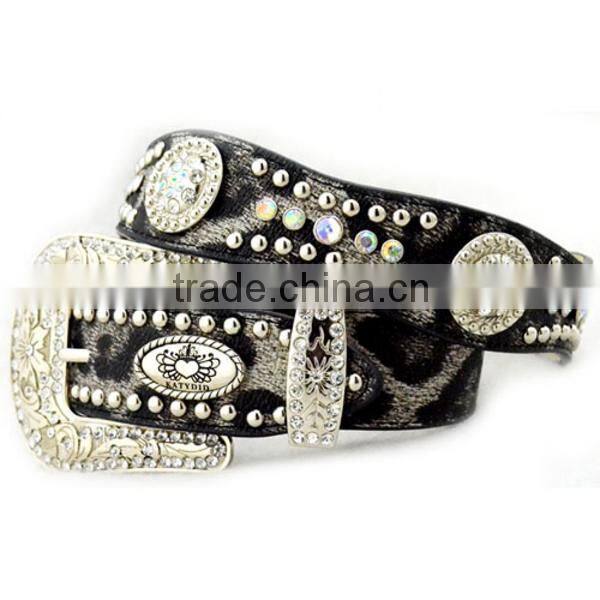 Wholesale Women's Rhinestone Studs Western Belts
