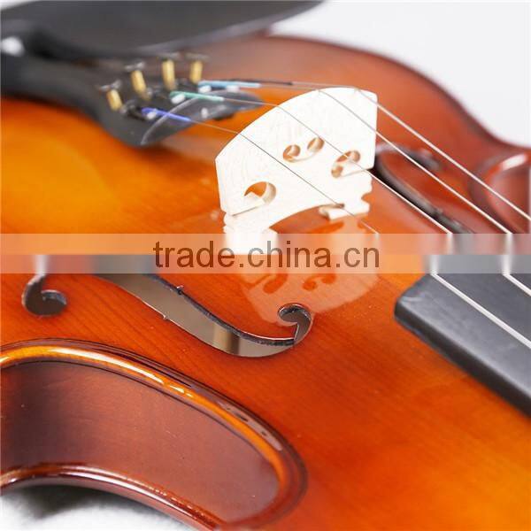 Popular Student Violin with Dark Color Immtation Ebony Accessories Violin 4/4
