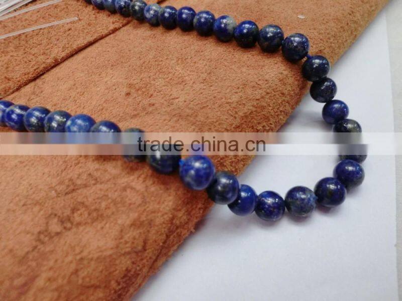 We have A,AA,AAA quality polished round lapis lazuli string wholesale natural gemstone loose beads