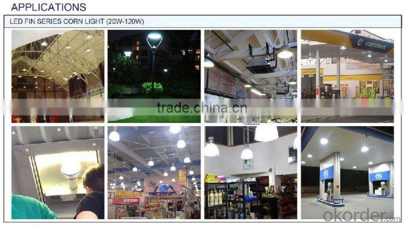 LED Fin series corn light: More than100lm/w, lower weight, lower temperature rising
