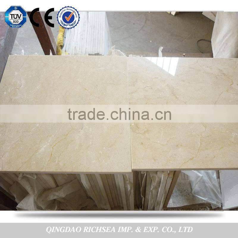 Hot sale cream marfil marble flooring tiles