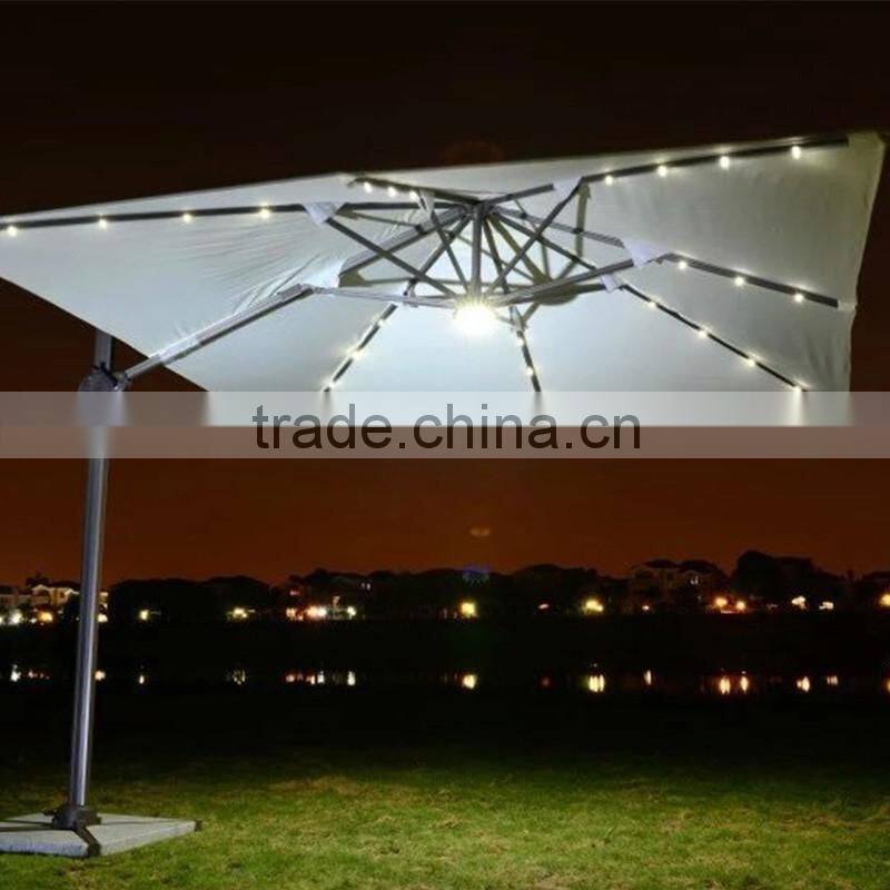 LED Umbrella Wind Resist Standard Size Solar Umbrella Patio Outdoor Solar LED Umbrella