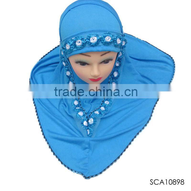2014 new style fashion islamic muslim scarf blue fresh spring scarf