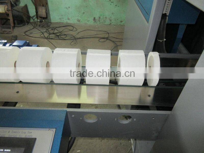 Single channel maxi roll log saw tissue paper cutting machine