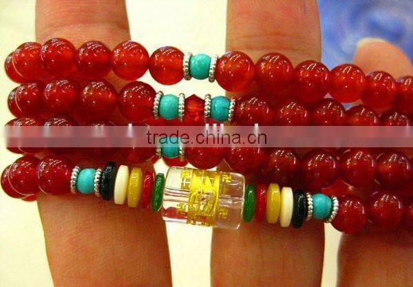Wholesale fashion gemstone crackle agate beads bracelet jewelry