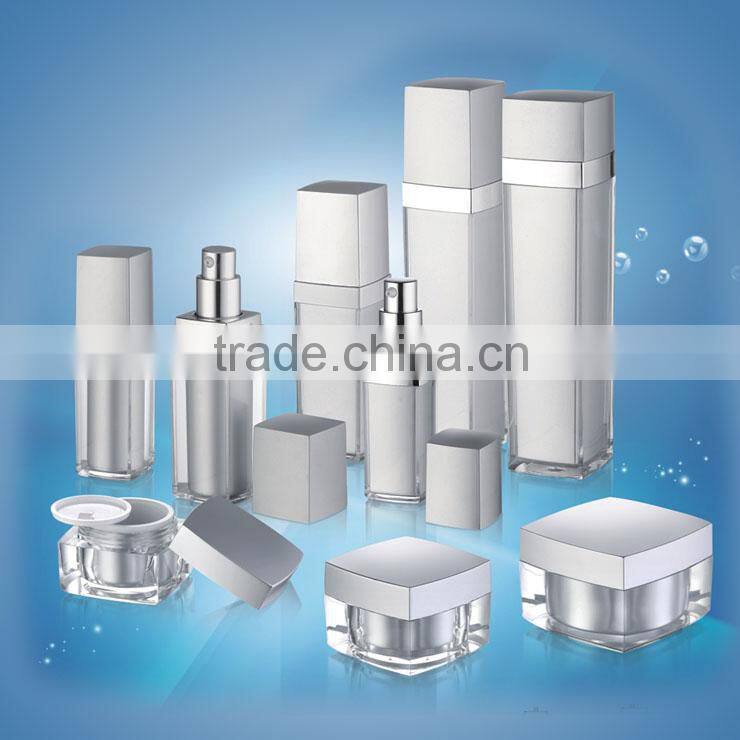 Acrylic Cosmetic Bottle Plastic Square Cream Jar Acryl Series 5g 10g 20g 30g 50g