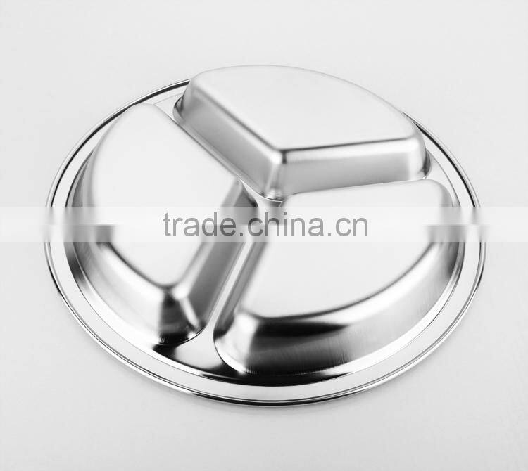 bulk stainless steel lunch dinner plates tray dinnerwares wholesale
