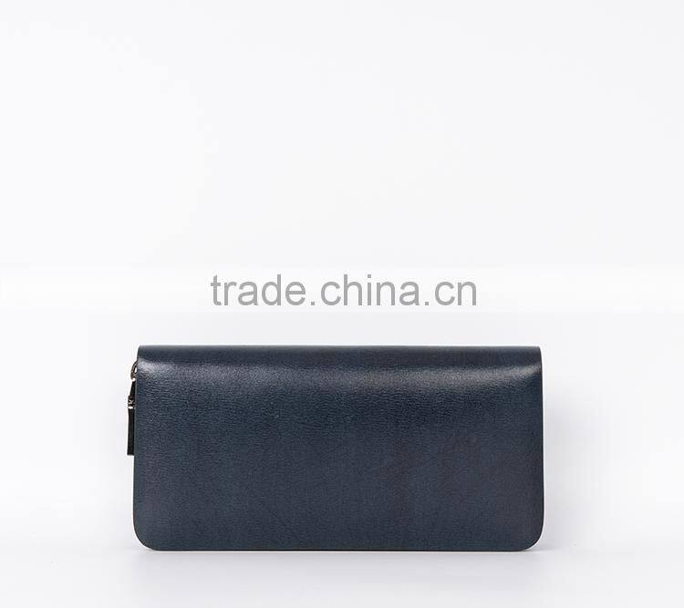 Genuine Leather Men Wallets Business Card Holder Coin Purse Men's Long Zipper Wallet Leather
