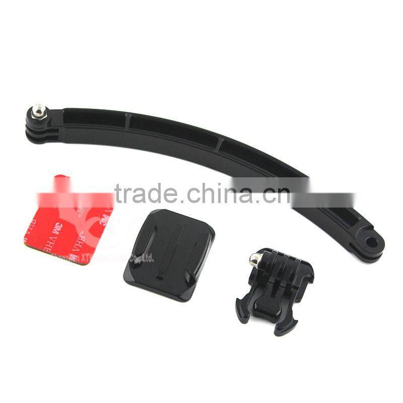 The Arm with Mount for Helmet, with 3M sticker & screws. For GoPro Hero3+/3/2/1