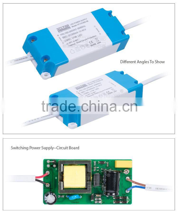 High efficiency constant current 24W 300ma led driver
