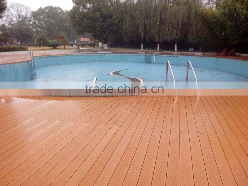 Durable composite decking solid with tongue and groove composite decking