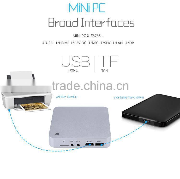 New arrival mini computer Z3735f TV BOX 2G RAM 32G SSD Quad Core Intel Atom htpc desktop small desktop