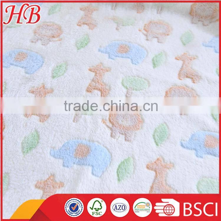 china factory coral fleece baby blanket,jacquard animals baby blanket