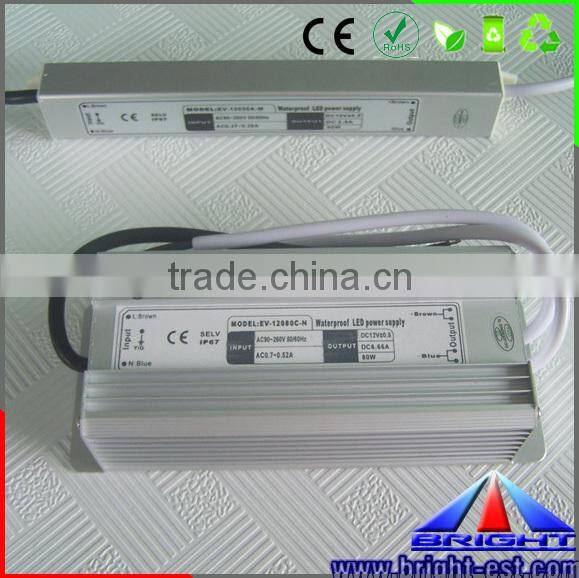 Constant current 12-250W led driver, 12V IP67 waterproof power adapter for led light