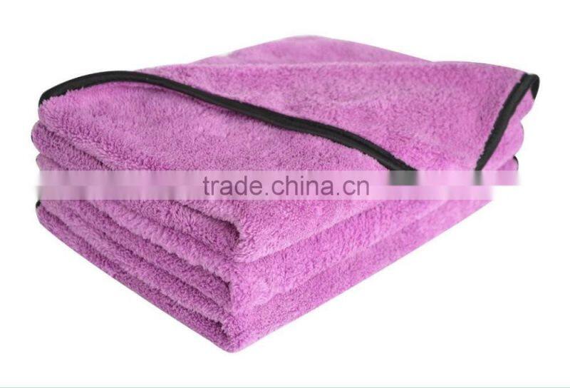 China supply custom 16x24inch 380 gsm plush ultra thick microfiber cloth for car