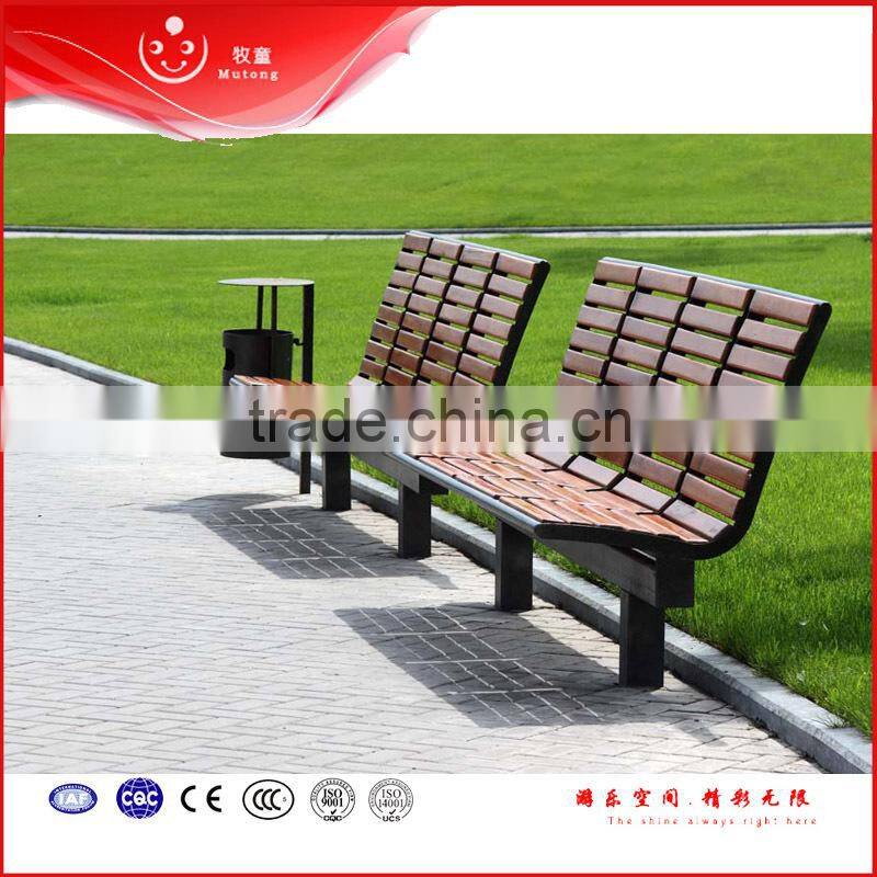 new outdoor street wooden waiting room bench