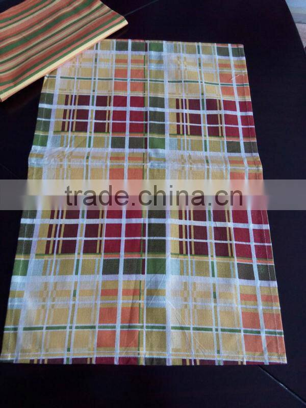 kitchen digital printed cotton towel for home decorationl&gift,new design colorful plaid printing