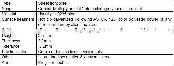 solar street light pole
