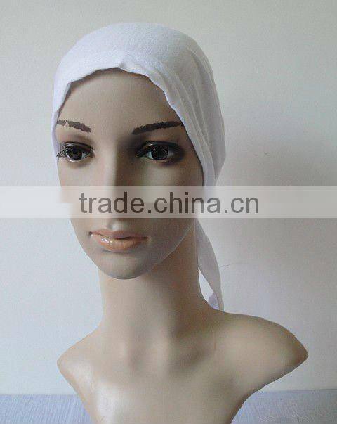 C005 new muslim tie back underscarf,cotton underscarf and hats