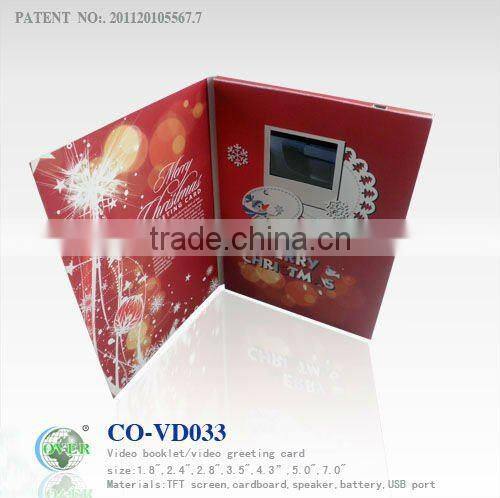 hottest video greeting card with USB for business promotional
